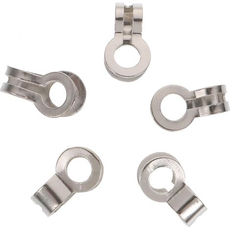 100 piezas de bucles de cadena de bolas, bucles de doble anillo, conectores metálicos versátiles para etiquetas colgantes DIY