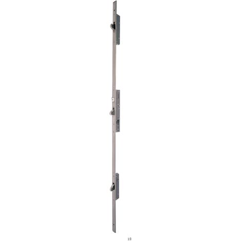 Serratura a 3 punti Multiblindo Inox ISEO catenaccio reversibile - Scrocco piatto 2300x24x3 - Asse 25 - 795110252 (1/2)