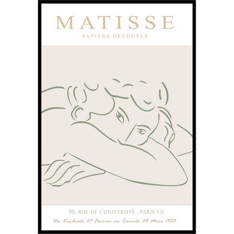 Affiche encadrée portrait minimaliste matisse