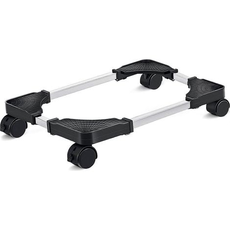 Support pour unité centrale mobile, tour d'ordinateur réglable avec 4 roulettes, compatible avec la plupart des ordinateurs (noir) (1/5)