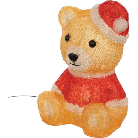 Déco de Noël lumineuse Ourson 28 LED Blanc froid H 24 cm - Feeric Christmas (1/3)