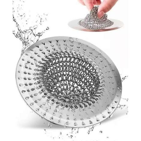 Passoire d'évier, passoire d'évier réversible en maille facile à nettoyer avec acier inoxydable 304, grande passoire d'évier (1/5)