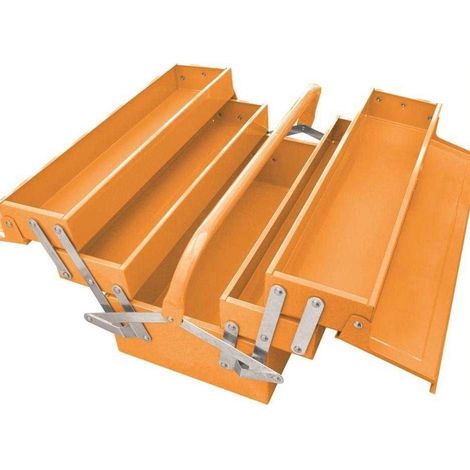 TrAdE Shop Traesio - Cassetta Porta Attrezzi In Metallo Estensibile 49,5 X 20 X 29cm Organizer - (1/2)