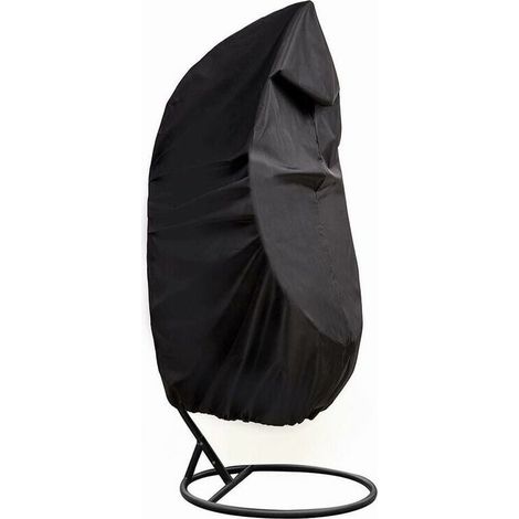 Hängesessel-Bezug – Bezug für Hängesessel aus 210D, wasserdicht – UV-Schutz und Staub – Hängesessel-Bezug 190 x 115 cm, Schwarz (1/5)