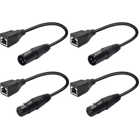 Cavo adattatore XLR a 3 pin RJ45 - Cavo convertitore Ethernet DMX maschio a femmina. (1/5)