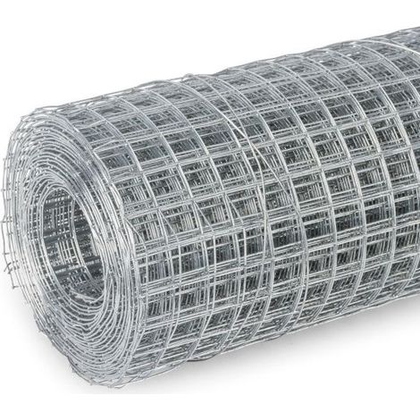 Comercial Candela – Grillage souple 1x25 m – 100% acier galvanisé – Maille électrosoudée 6x6 mm – Résistant aux intempéries et à la rouille