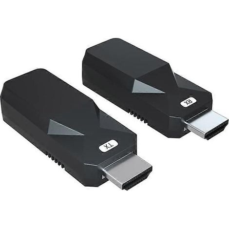 Extendeur HDMI, 50 mètres, transmission audio et vidéo 1080p via câble Ethernet Cat5/Cat6, adaptateur d'extension HDMI longue distance. (1/4)