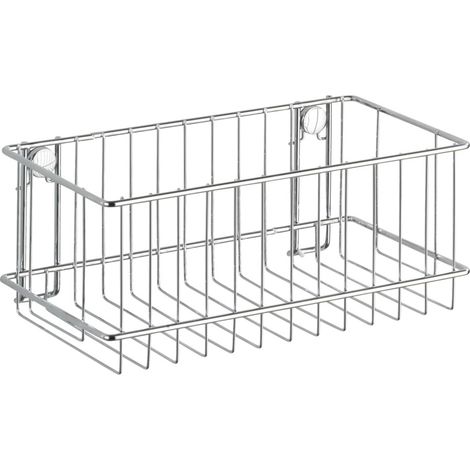 WENKO Wandablage groß Classic, aus hochglanzpoliertem, verchromtem Stahl, Silber glänzend, Stahl chrom