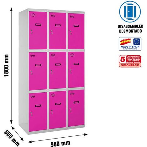 Simonrack Metallspind 1800 Grau und Rosa zur Aufbewahrung