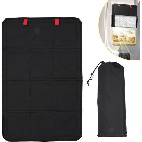 Store occultant pliable pour fenêtre de camping-car, store anti-lumière noir, 25,2 x 16,1 pouces, protection de la vie privée (1/5)