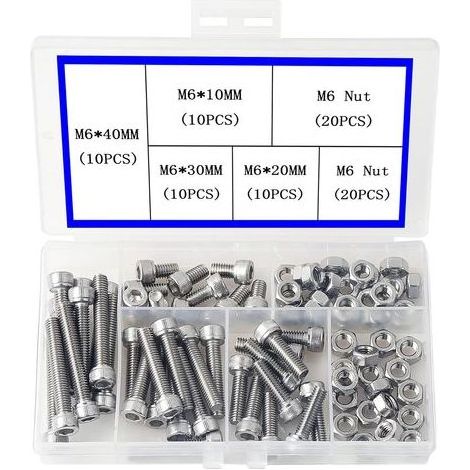 Viti a testa cilindrica con esagono incassato in acciaio inox 304 TAISHENGDA-M6, Parti meccaniche con viti e dadi a testa cilindrica con esagono incassato, Viti a testa cilindrica con esagono incassat (1/5)