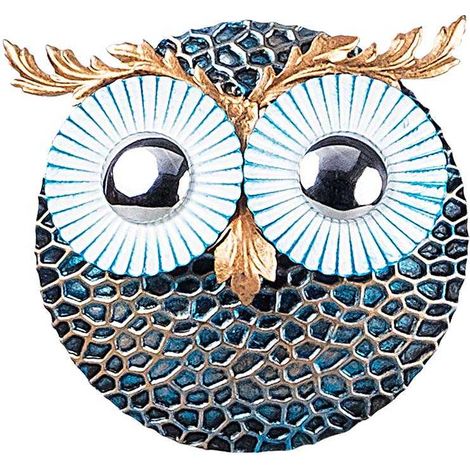 Décoration murale en métal coloré Hibou (1/3)