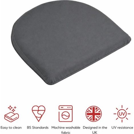 SP D Pad Cushions (Pack of 2) - L40 x W40 x H4 cm - Grey