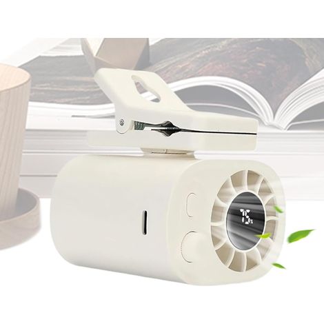 Ventilatore da scrivania portatile, ventilatore da campeggio per esterni, ventilatore personale regolabile, corpo in ABS con motore silenzioso, alimentato a batteria con morsetto robusto, ideale per v (1/5)