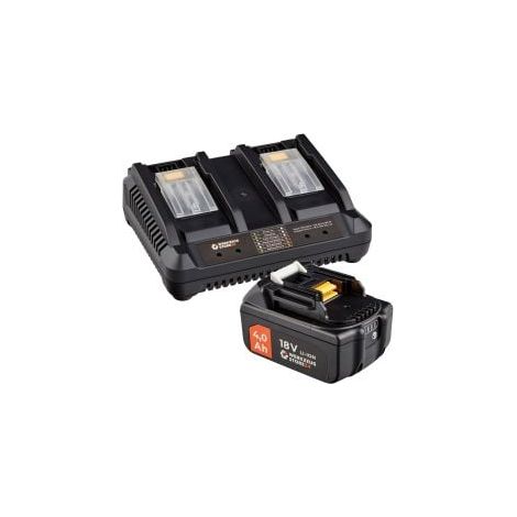 WS24  Kit  de  inicio  con  batería  18  V  /  1x  batería  4,0  Ah  +  cargador  rápido  doble