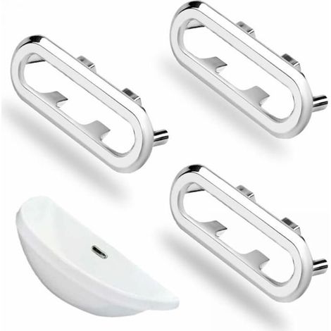 Cache-trop-plein rectangulaire pour évier, couvercle de protection, 3 pièces (1/5)