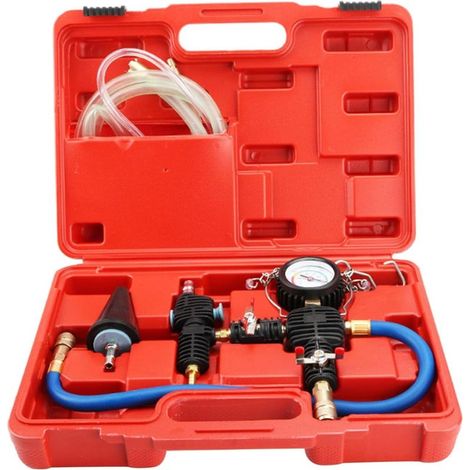 EASYCOMFORT Kit 3 Pièces Testeur Pression Radiateur et Système de Refroidissement Automobile avec Adaptateurs et Jauge Pompe à Vide (1/5)