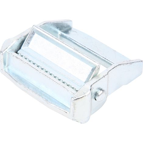 Boucle en alliage de zinc pour sangles d'arrimage robustes, boucle à cliquet de tension fixe (zinc blanc 50 mm) (1/5)