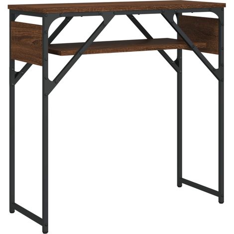Tavolo Consolle Ripiano Rovere Marrone 75x30x75cm Multistrato vidaXL (1/5)