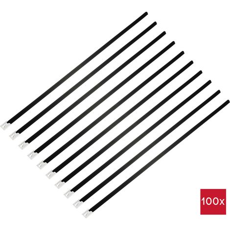 TRU COMPONENTS TC-12656624 Stahlkabelbinder 360 mm 7.9 mm AISI 316 mit Beschichtung 100 St. (1/2)
