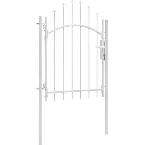 Gartentor Woerden Stahl 1x1,5 m Weiß