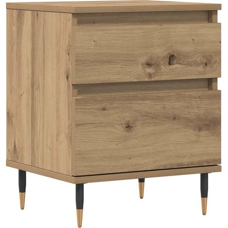 vidaXL Comodino Rovere Artigianale 40x35x50 cm in Legno (1/5)