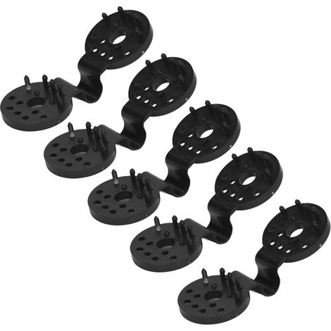 100 attaches robustes pour toile d'ombrage, clips anti-oiseaux pour serres et jardins, couleur noire (1/5)