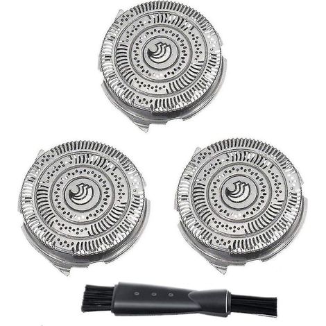 3 lames HQ9 Head pour rasoir Philips HQ9100 HQ9190, tête de coupe de remplacement compatible, acier inoxydable, noir, lot de 3 pièces (1/3)
