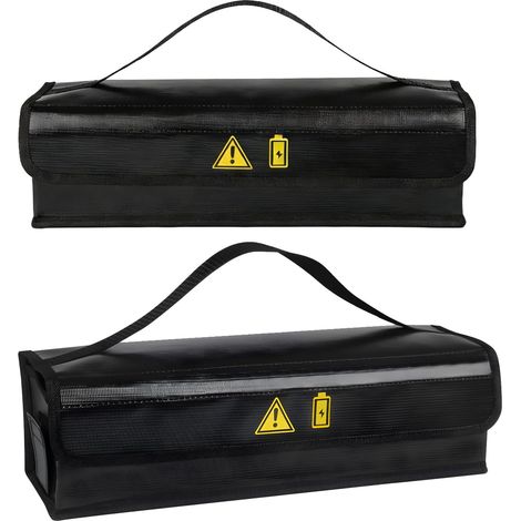 Bache de Protection Extérieur, Résistant au Feu 1400°C Sac Etanche avec Protection Triple Ignifuge, Étanche et Anti-Explosion, Sac Voyage Lot de 2 Dimensions 49 x 15 x 15 cm (1/5)