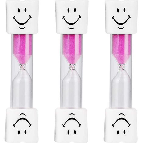 Sablier Dentaire - 3 Minutes - Forme De Dent Avec Visage Souriant - Pour Enfants - 1 Pièce (1/5)