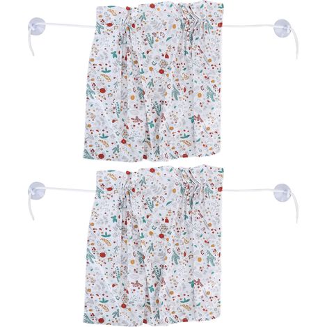 2 pièces de rideaux pare-soleil simples, rideaux latéraux réglables pour voiture, rideaux mignons pour voiture avec ventouses, type 4 (1/5)