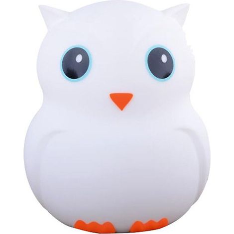 Veilleuse enfant hibou mignon, lumière LED en silicone à couleurs changeantes avec télécommande et rechargeable par USB. (1/5)