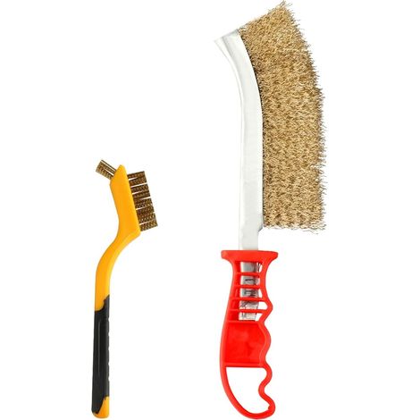 2 PcsBrosse Metallique a Main,pour Nettoyer Rouille Peinture (1/5)