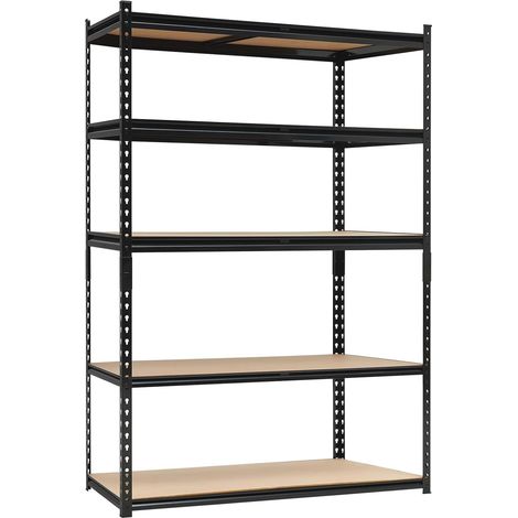 Étagère Charge Lourde à 5 Niveaux, Etagère modulable,Meuble de Rangement en Acier, Montage sans Vis, Étagère de Garage, 70x30x152CM (1/5)