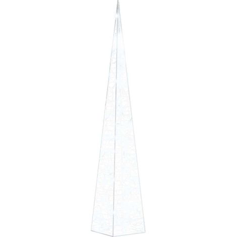 vidaXL Cono de luz LED decorativo acrílico blanco frío 90 cm (1/2)