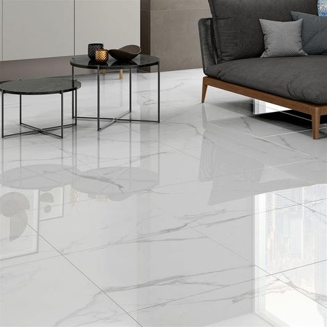 Carrelage sol / mur intérieur effet marbre PORTOFINO (60.8x60.8 cm) - Dimensions: 60,8 x 60,8 cm - Portofino mate - Non rectifié