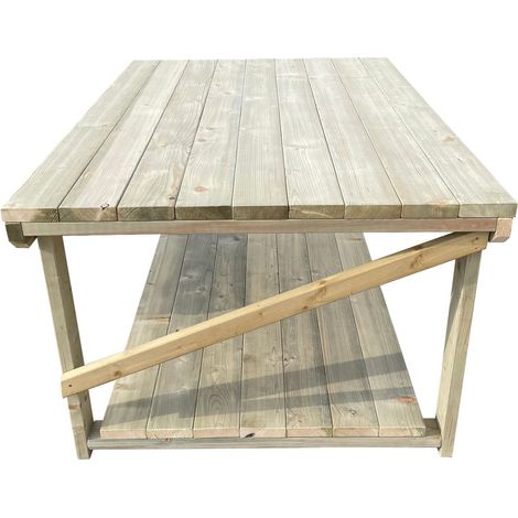 Wooden Super Heavy Duty Indoor / Outdoor Workbench, 4ft(120cm) Depth, 6ft(180cm) length (1/3)