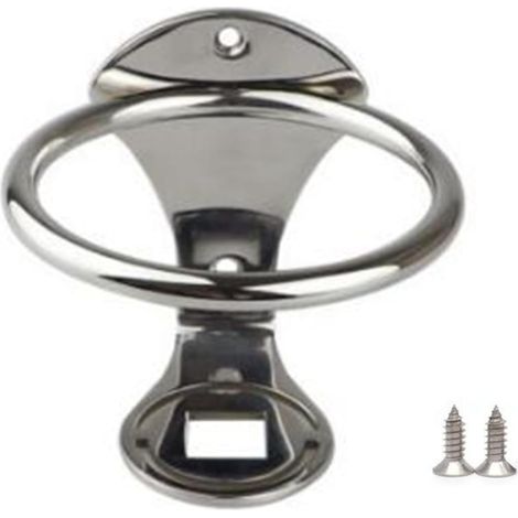 Porte-gobelet marin mural en forme d'anneau Support de boisson en acier inoxydable pour sports nautiques, motorisés, tasses, canettes, bouteilles d'eau, café (1/5)