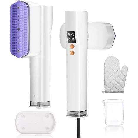 Steamer Travel Garment Steamer, 100-240V, Dual Voltage, 2-in-1 Travel Iron, with 1200W 4 Modes, LED Display, Portable Garment Steamer (1/5)