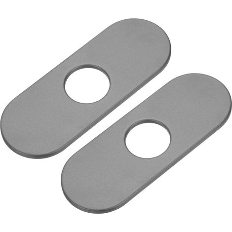 2Pcs Plaque de Recouvrement de Trou de 6 Pouces Ovale Gris (1/5)