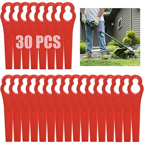 30 lames de coupe pour débroussailleuse 83 mm, lames de rechange pour coupe-bordure Einhell - Rouge (1/5)