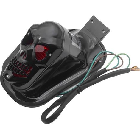 Motorradzubehör in Form eines Totenkopfes, Blinker und Bremslicht (1/5)