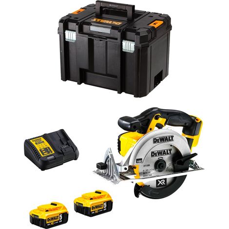 Handkreissäge DeWALT DCS391P2 (2 x 5,0 Ah + DCB115 + TSTAK VI) (1/5)