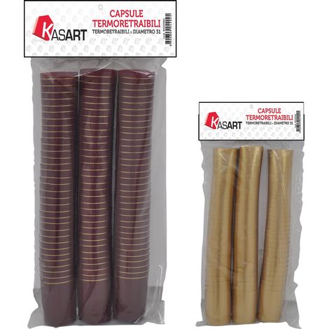 CAPSULE TERMORETRAIBILI PER BOTTIGLIE VINO oro - Ø 31 x h 55 mm