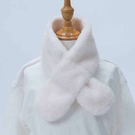 1 cache-cou épais et chaud, écharpe d'hiver pour bébé, cache-cou chaud pour filles et garçons, convient aux enfants, chaud et confortable, polyvalent, blanc (1/5)