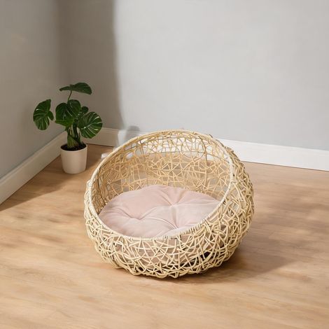 Maison pour chat beige 56 x 56 x 35 cm (1/5)