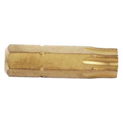 Punta titanio Torx 1/4" con huellas desde 6 hasta 40 versión de 25mm          5 Unds                                                   T-30