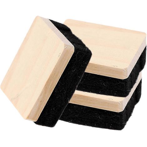 Effaceurs pour tableau noir et blanc en bois, compatibles avec une utilisation en classe (lot de 3). (1/5)