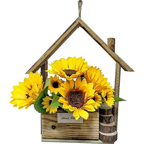Pot mural décoratif - Lot de 6 pots créatifs et paniers fleurs montés au mur pour décoration intérieure (1/2)
