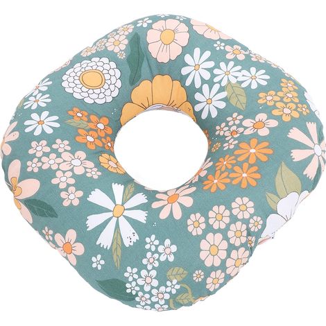 Oreiller avec trou pour les oreilles pour dormir sur le côté, oreiller en coton doux en forme de donut avec trou pour les oreilles pour dormir (1/5)
